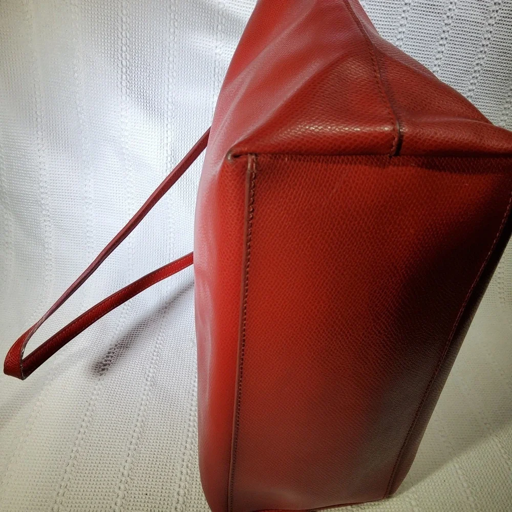 Coach City Tote‎ Crossgrain Leather F83857 True Red Zip Top Shoulder Bag Purse